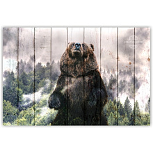 Прочные и долговечные панно для стен Creative Wood ZOO ZOO - 33 Медведь
