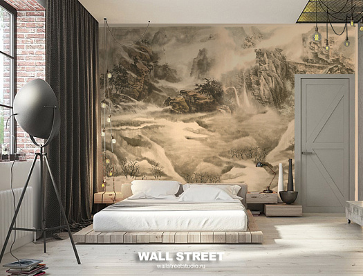 Фотообои в интерьере артикул Chinoserie 7, CHINOSERIE, Wall street