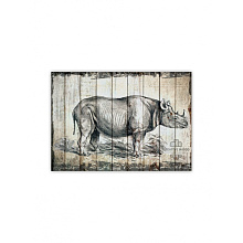 Прочные и долговечные панно для стен Creative Wood ZOO ZOO - 16 Носорог