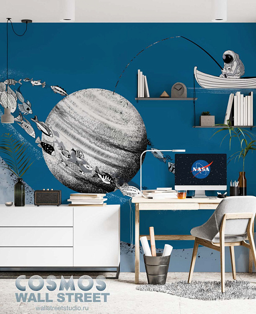 Фотообои в интерьере артикул Cosmos 16, COSMOS, Wall street